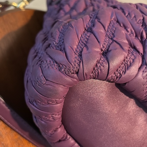 Coach Madison Sophia quilted Satchel shoulder bag dark purple excellent Cond - Picture 9 of 16